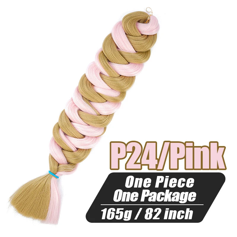Fluffy Xpression Braiding Hair Crochet Hair Extensions For Women Kanekalon Pre Stretched Jumbo Braids Synthetic Hair Bundles