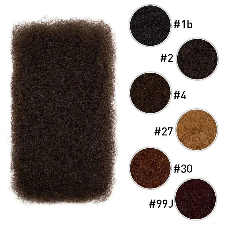 QVR Affordable Afro Kinky Bulk Human Hair 99J Burgundy Color For Braiding DreadLock – Natural Look, Soft Hair, Heat-Resistant