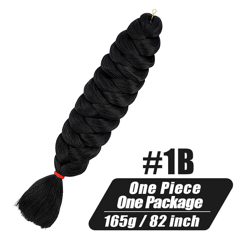 Fluffy Xpression Braiding Hair Crochet Hair Extensions For Women Kanekalon Pre Stretched Jumbo Braids Synthetic Hair Bundles