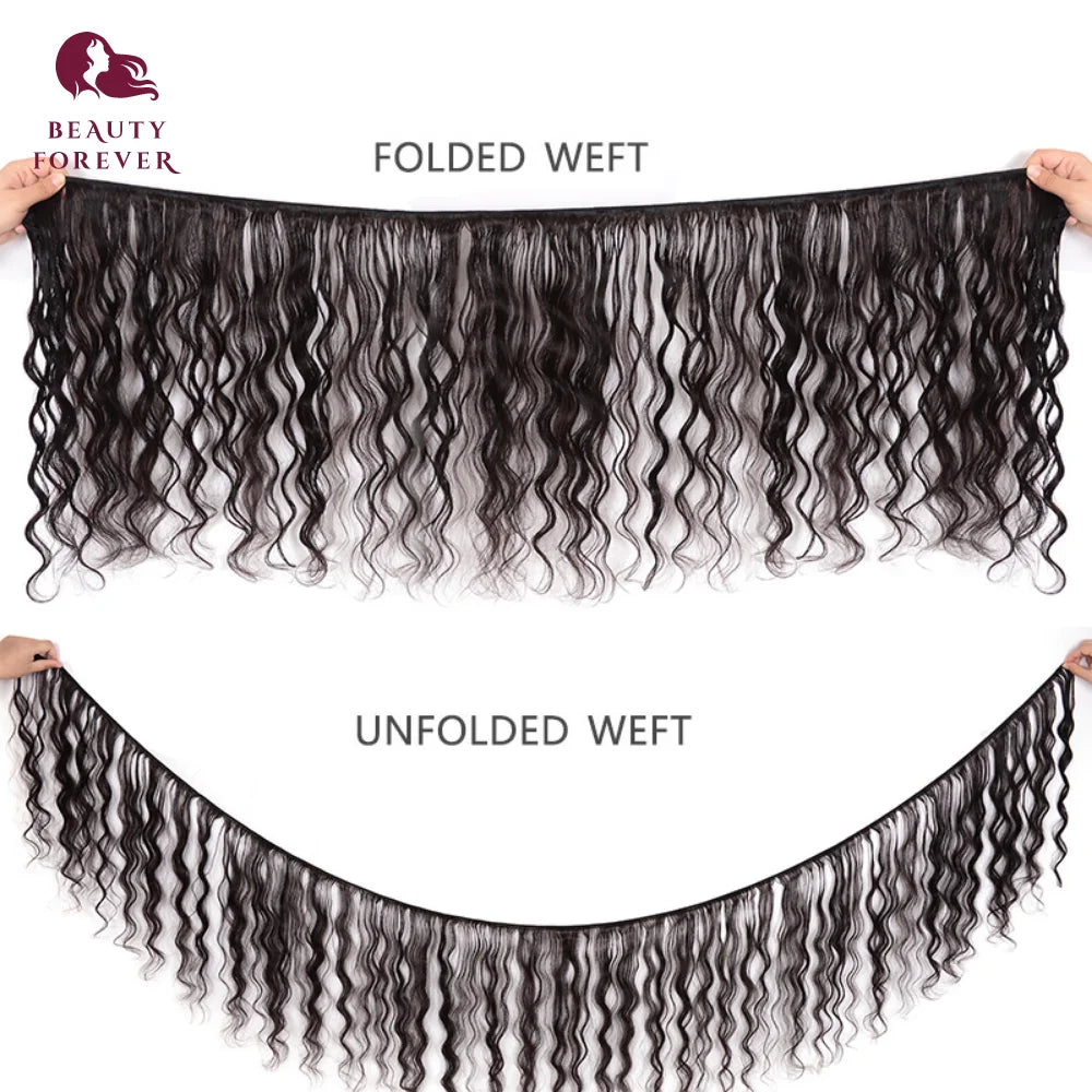 Beautyforever Natural Wave Virgin Human Hair Bundles Brazilian Wavy Hair Weaves 2/3 Bundles Raw Hair Weaving