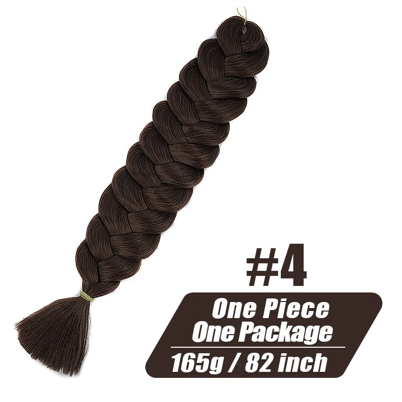 Fluffy Xpression Braiding Hair Crochet Hair Extensions For Women Kanekalon Pre Stretched Jumbo Braids Synthetic Hair Bundles