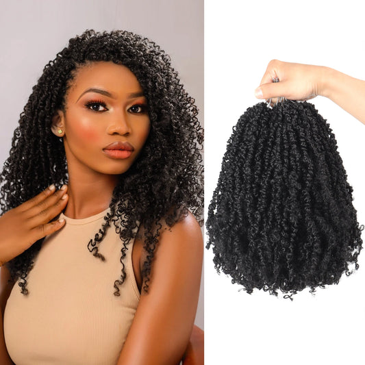 Yanky Twist Crochet Hair Fluffy Spring Mini Twist Passion Twist Ombre Brown Pre-Looped Crochet Braids Braiding Hair