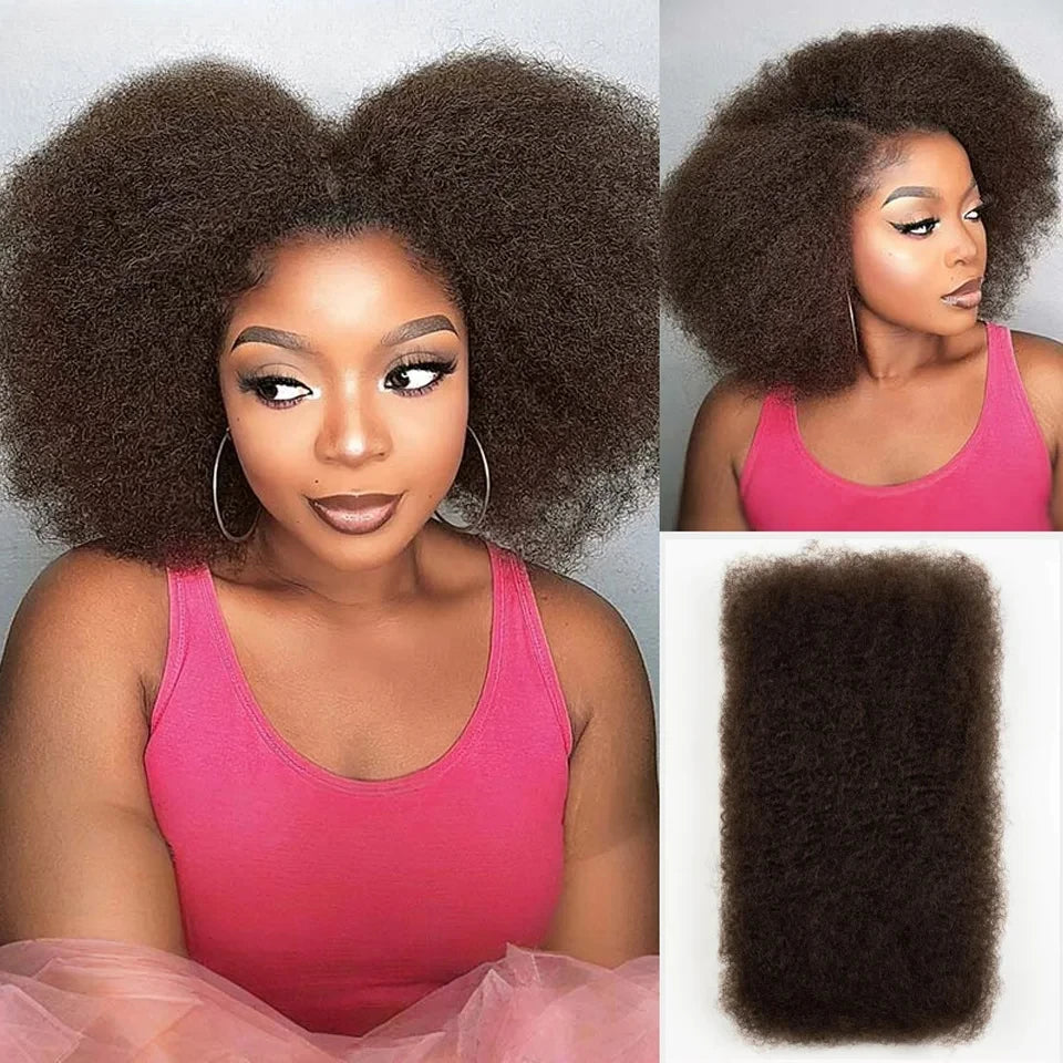 QVR Affordable Afro Kinky Bulk Human Hair 99J Burgundy Color For Braiding DreadLock – Natural Look, Soft Hair, Heat-Resistant