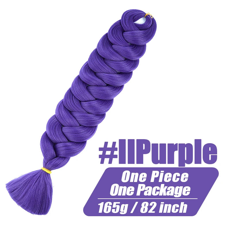 Fluffy Xpression Braiding Hair Crochet Hair Extensions For Women Kanekalon Pre Stretched Jumbo Braids Synthetic Hair Bundles