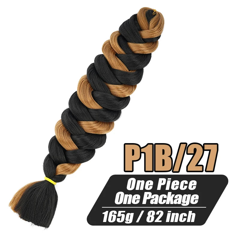 Fluffy Xpression Braiding Hair Crochet Hair Extensions For Women Kanekalon Pre Stretched Jumbo Braids Synthetic Hair Bundles