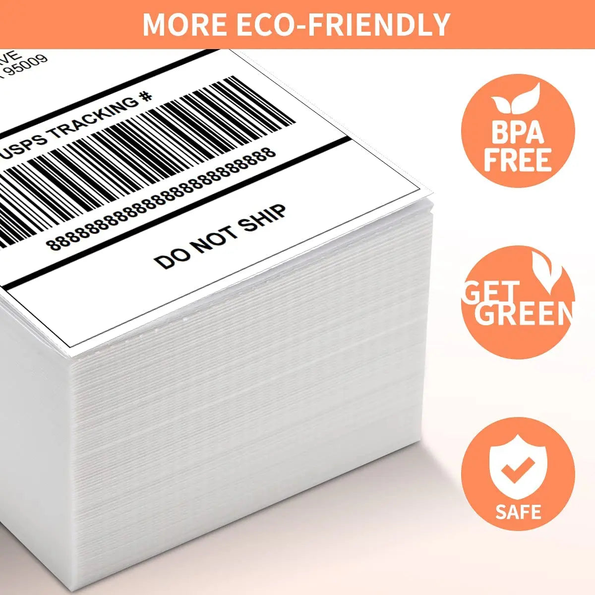 4x6 Thermal Direct Shipping Label,Pack of 500 Fan-Fold Labels, Permanent Adhesive, Commercial Grade Thermal Shipping Labels