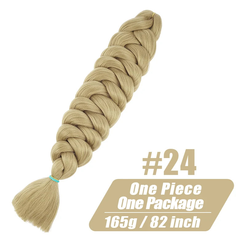 Fluffy Xpression Braiding Hair Crochet Hair Extensions For Women Kanekalon Pre Stretched Jumbo Braids Synthetic Hair Bundles