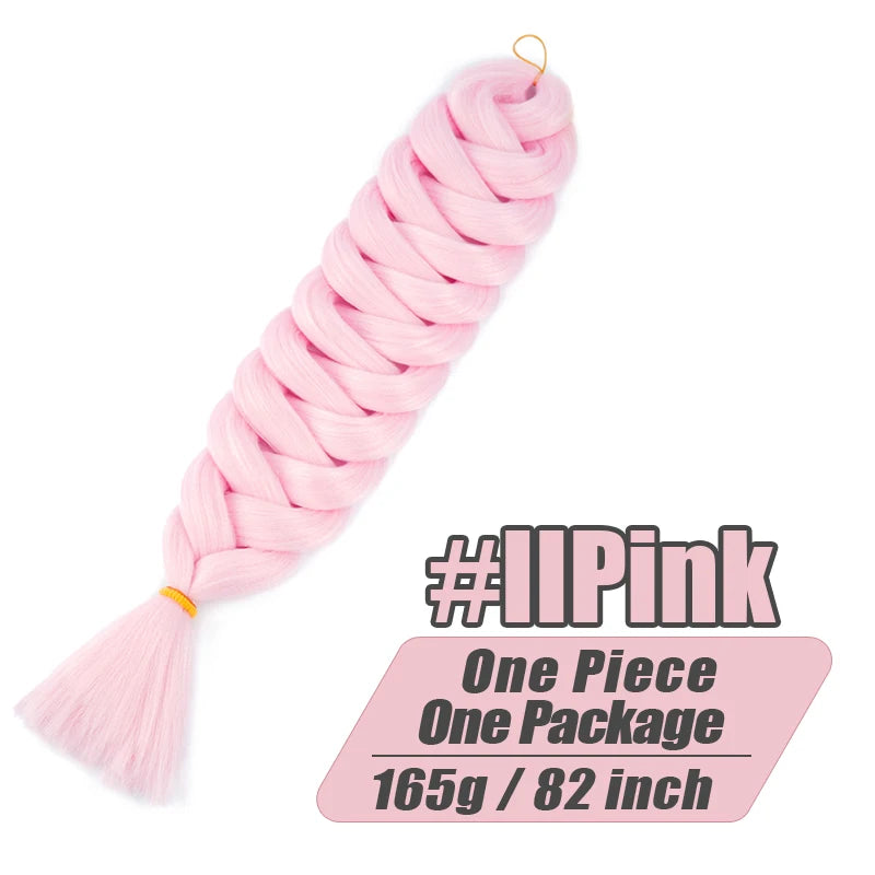 Fluffy Xpression Braiding Hair Crochet Hair Extensions For Women Kanekalon Pre Stretched Jumbo Braids Synthetic Hair Bundles