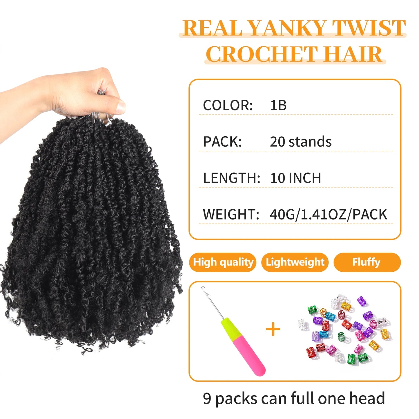 Yanky Twist Crochet Hair Fluffy Spring Mini Twist Passion Twist Ombre Brown Pre-Looped Crochet Braids Braiding Hair