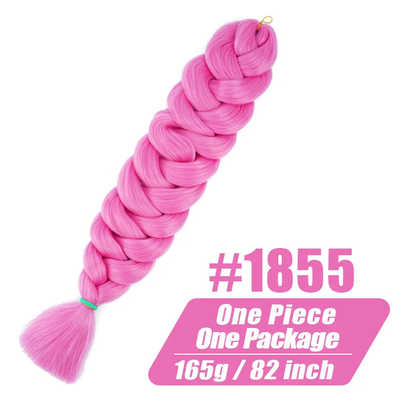 Fluffy Xpression Braiding Hair Crochet Hair Extensions For Women Kanekalon Pre Stretched Jumbo Braids Synthetic Hair Bundles
