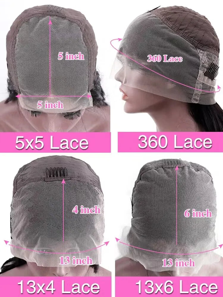 40 46 Inch 13x4 13x6 HD Transparent Bone Straight Lace Front Wigs 200 Density Brazilian Human Hair Wigs For Women