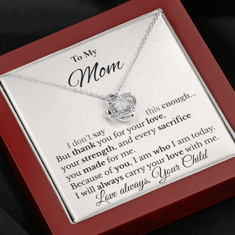 Premium Love Knot Necklace for Mothers Day