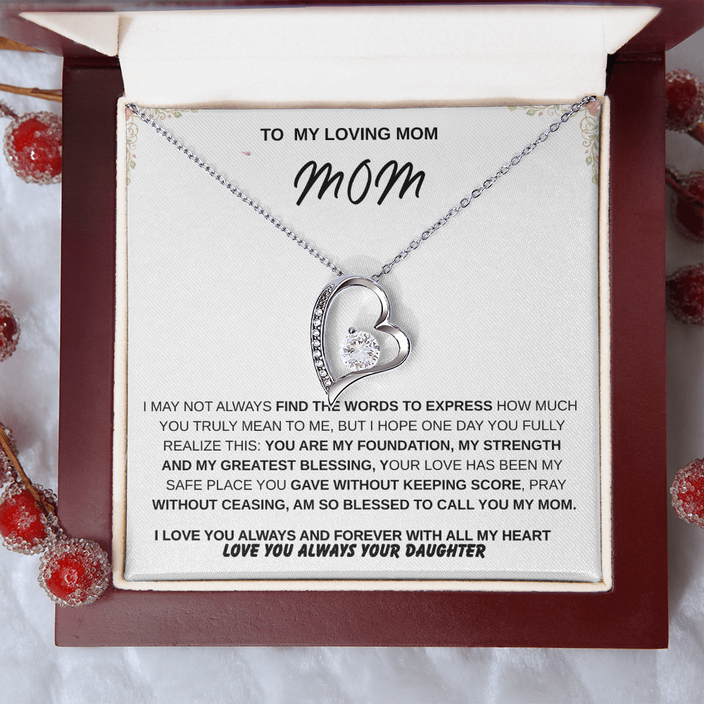 To My Mom – Forever Loved  Emotional Gift She'll Treasure