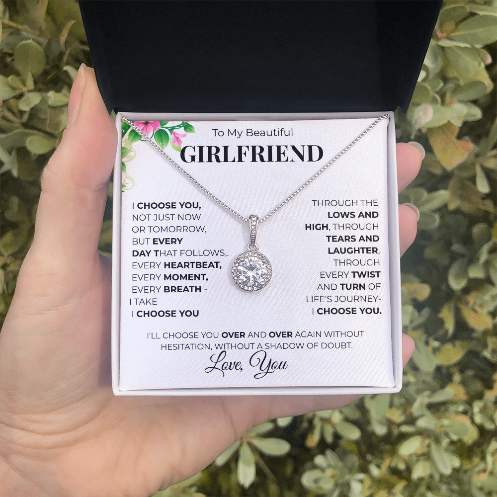 Eternal Hope Sunflower Necklace To My Girlfriend - Beautiful Romantic Gift with Message Card