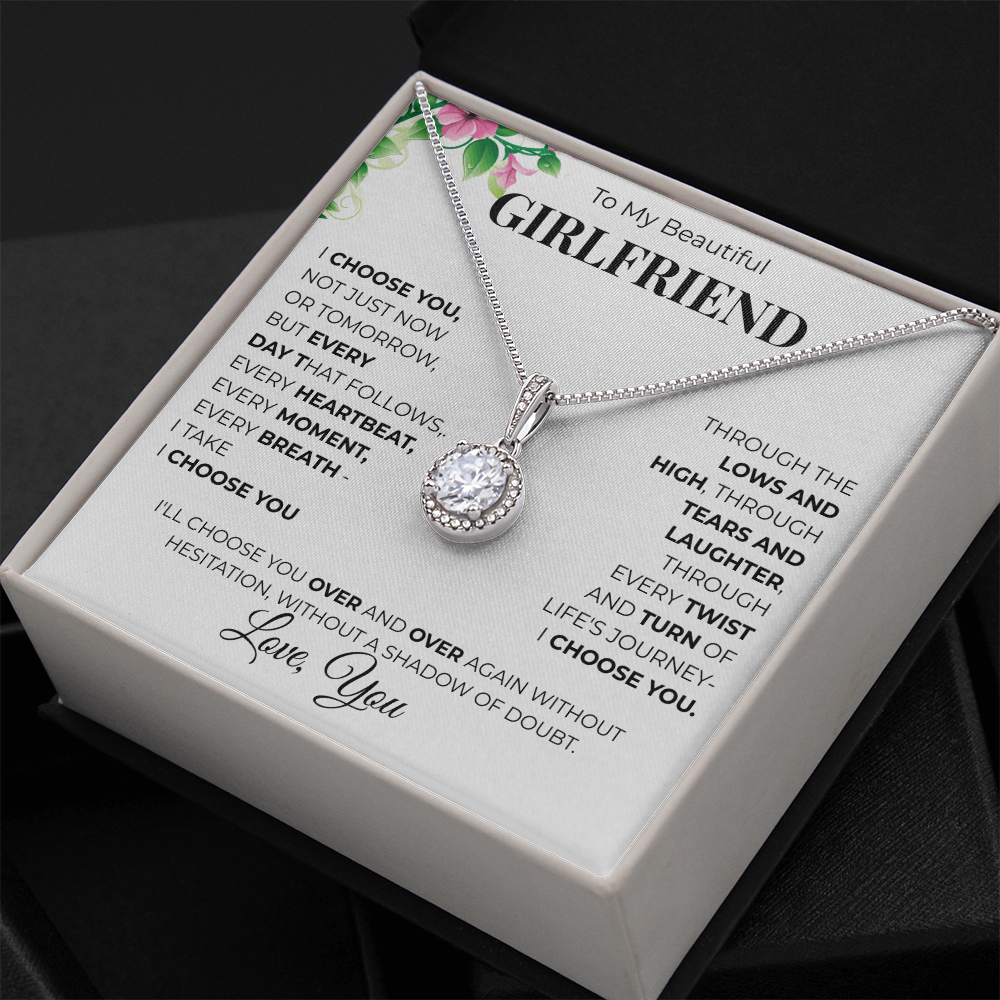 Eternal Hope Sunflower Necklace To My Girlfriend - Beautiful Romantic Gift with Message Card