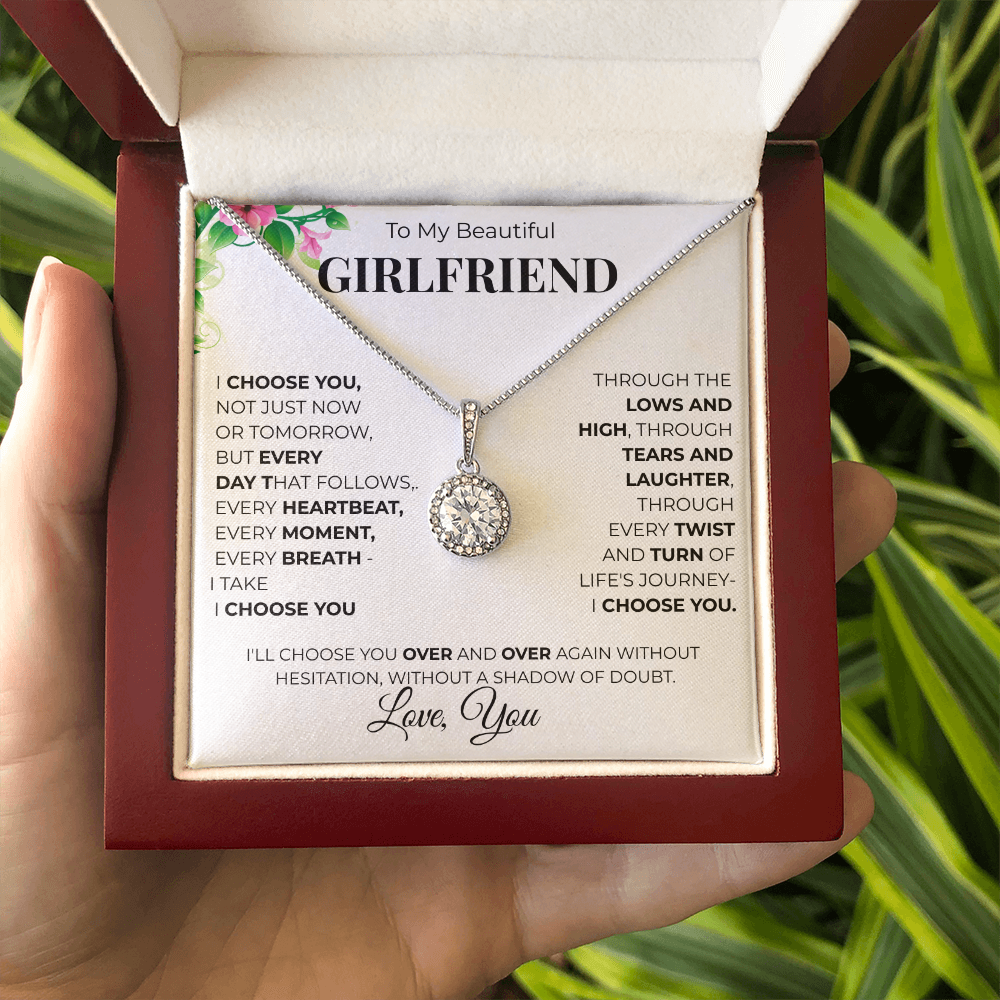 Eternal Hope Sunflower Necklace To My Girlfriend - Beautiful Romantic Gift with Message Card