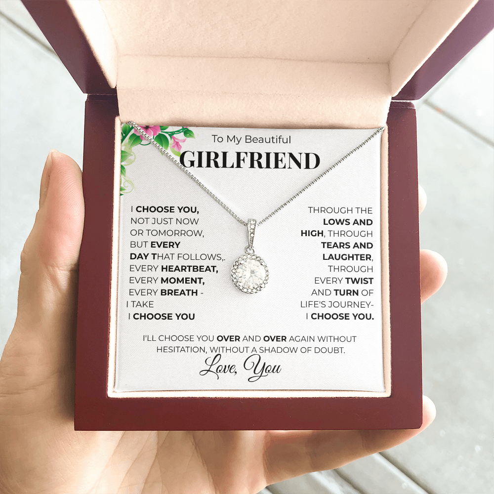 Eternal Hope Sunflower Necklace To My Girlfriend - Beautiful Romantic Gift with Message Card