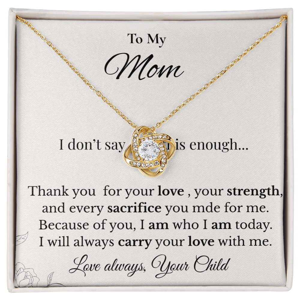 To My Mom Necklace Gift