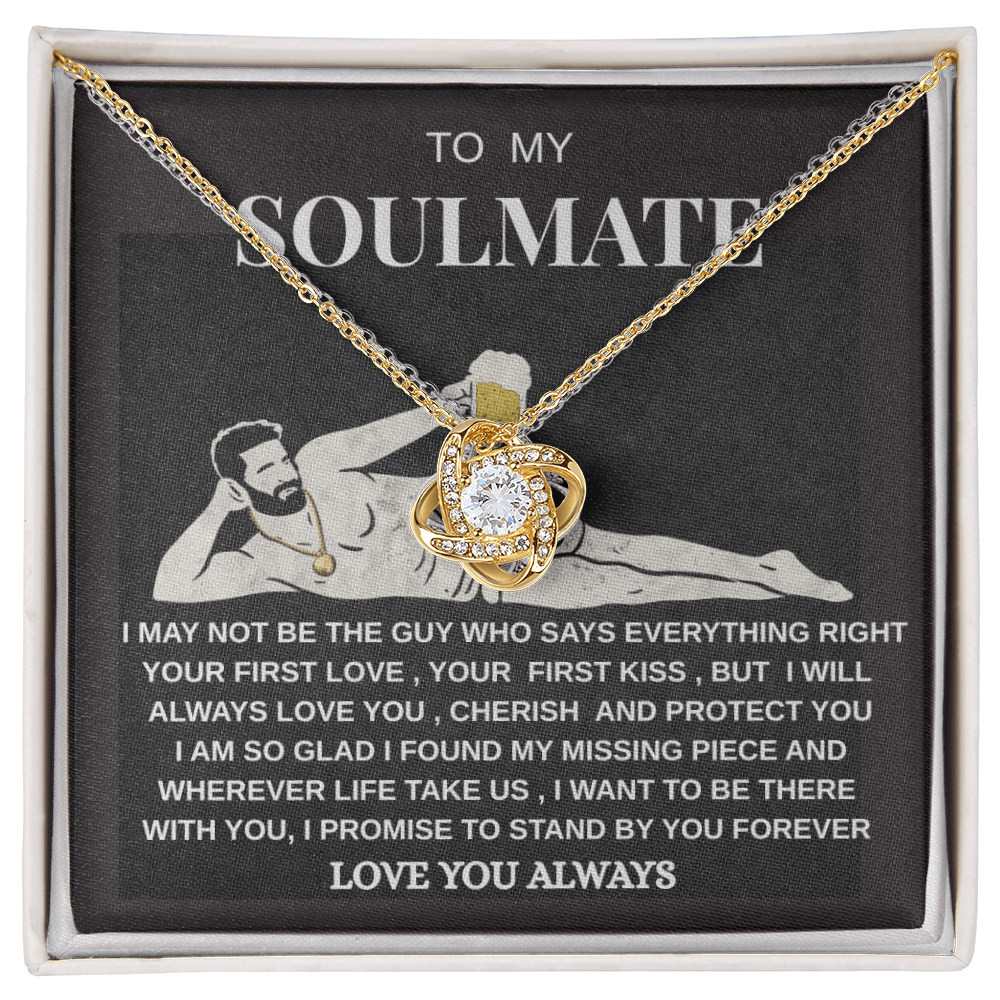 Soulmate Love Knot Necklace | Romantic Gift for Her | Sterling Silver Jewelry"