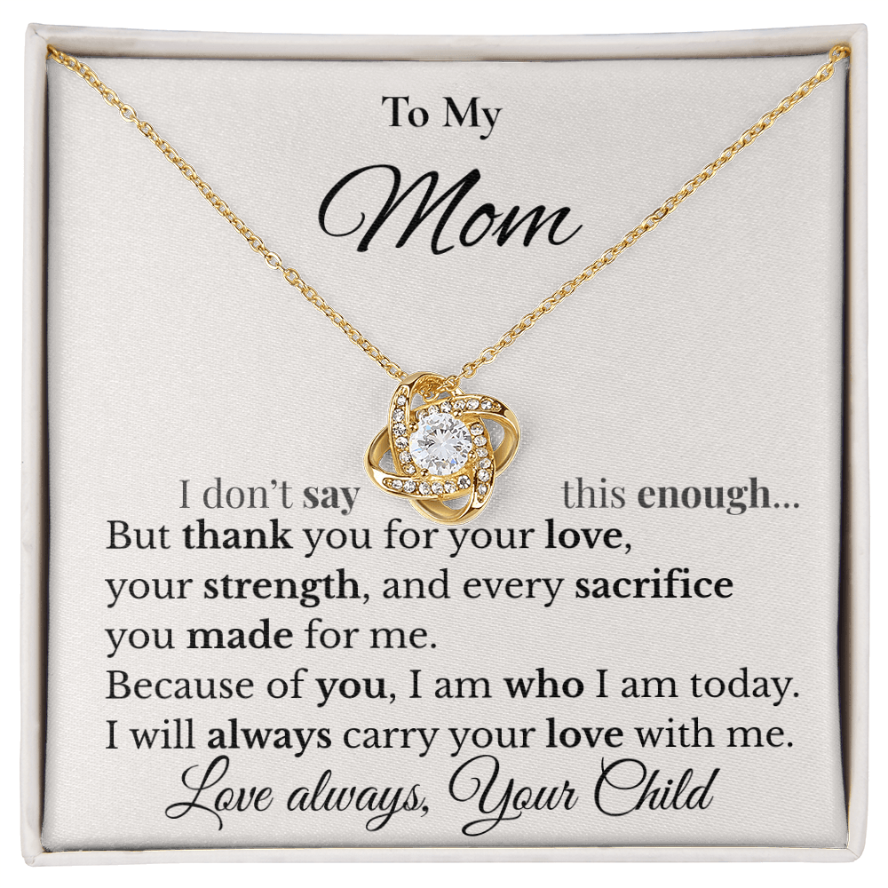 Elegant Love Knot Necklace for Mother