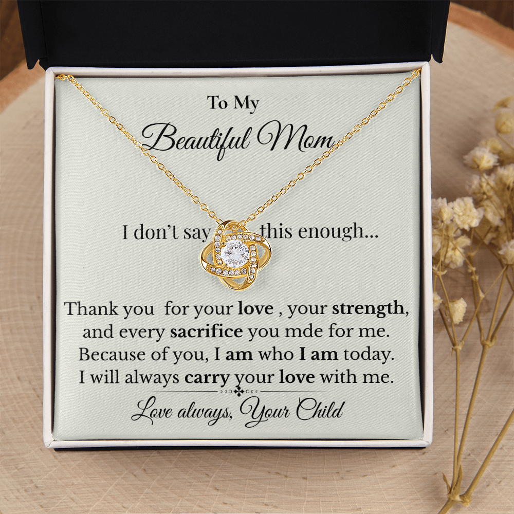 Love Knot Necklace for Mother – Meaningful Gift from Daughter