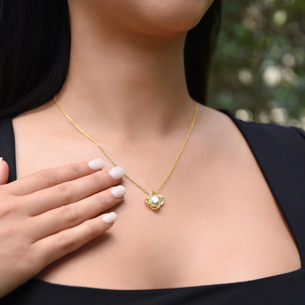 To My Beloved Daughter Necklace | Timeless Love Knot Gift
