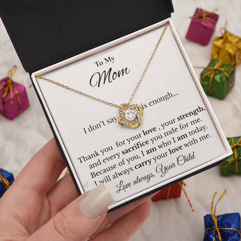 Love Knot Necklace for Beloved Mom