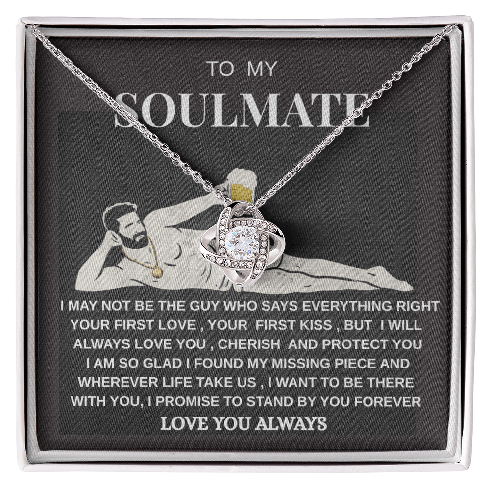 Soulmate Love Knot Necklace | Romantic Gift for Her | Sterling Silver Jewelry"
