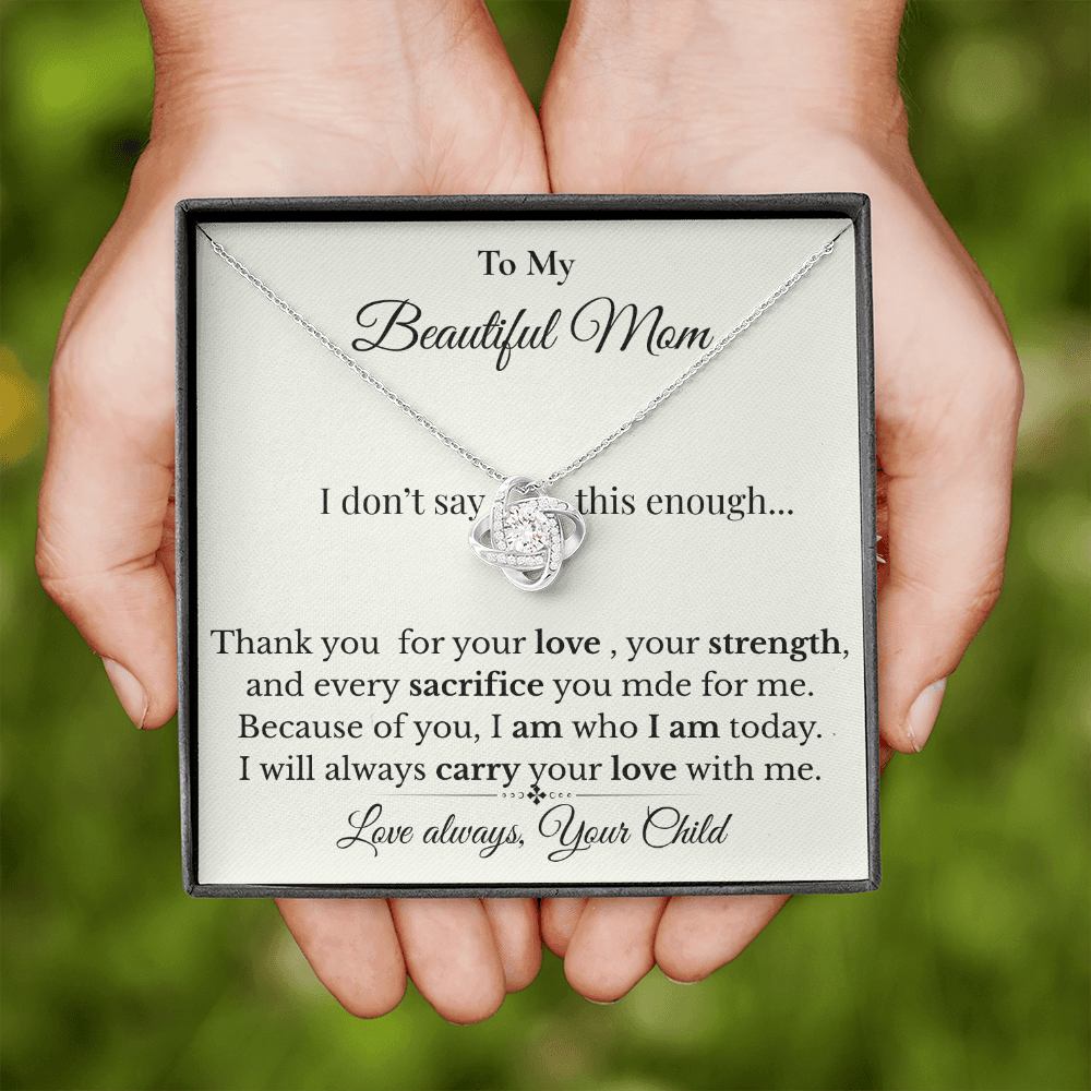 To My Loving Mom Pendant Necklace – Mother's Day Surprise