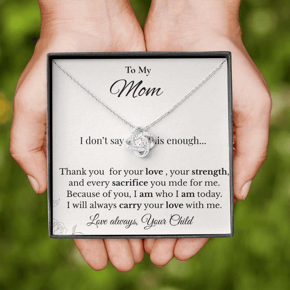 Birthday Gift Love Knot Necklace for Mom