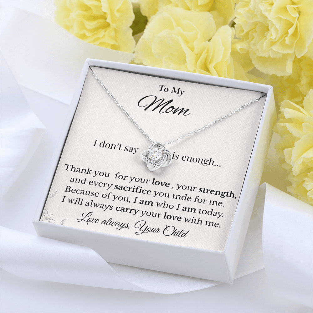 Timeless Love Knot Necklace Gift for Mom