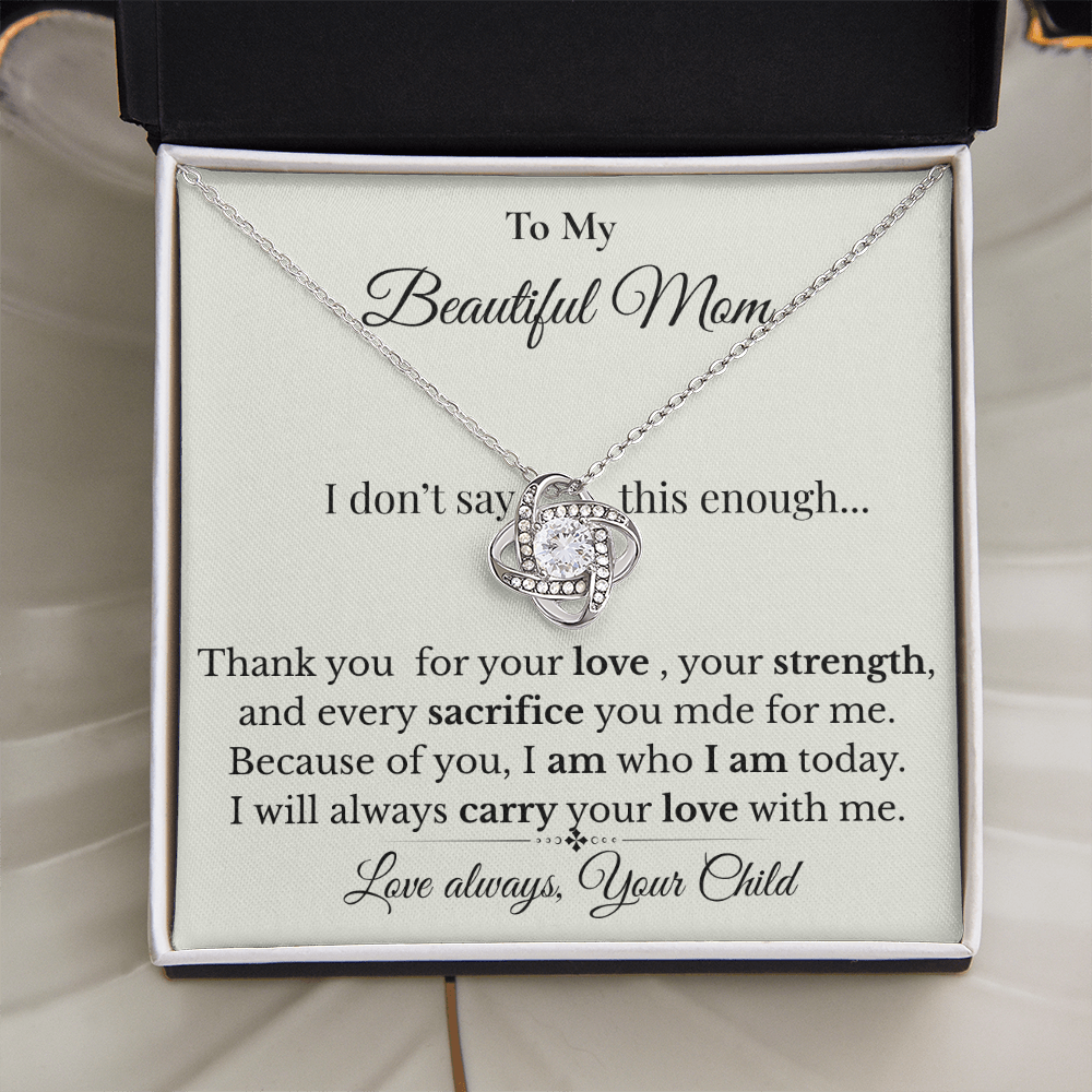 Timeless Love Knot Necklace – Special Gift for Mom