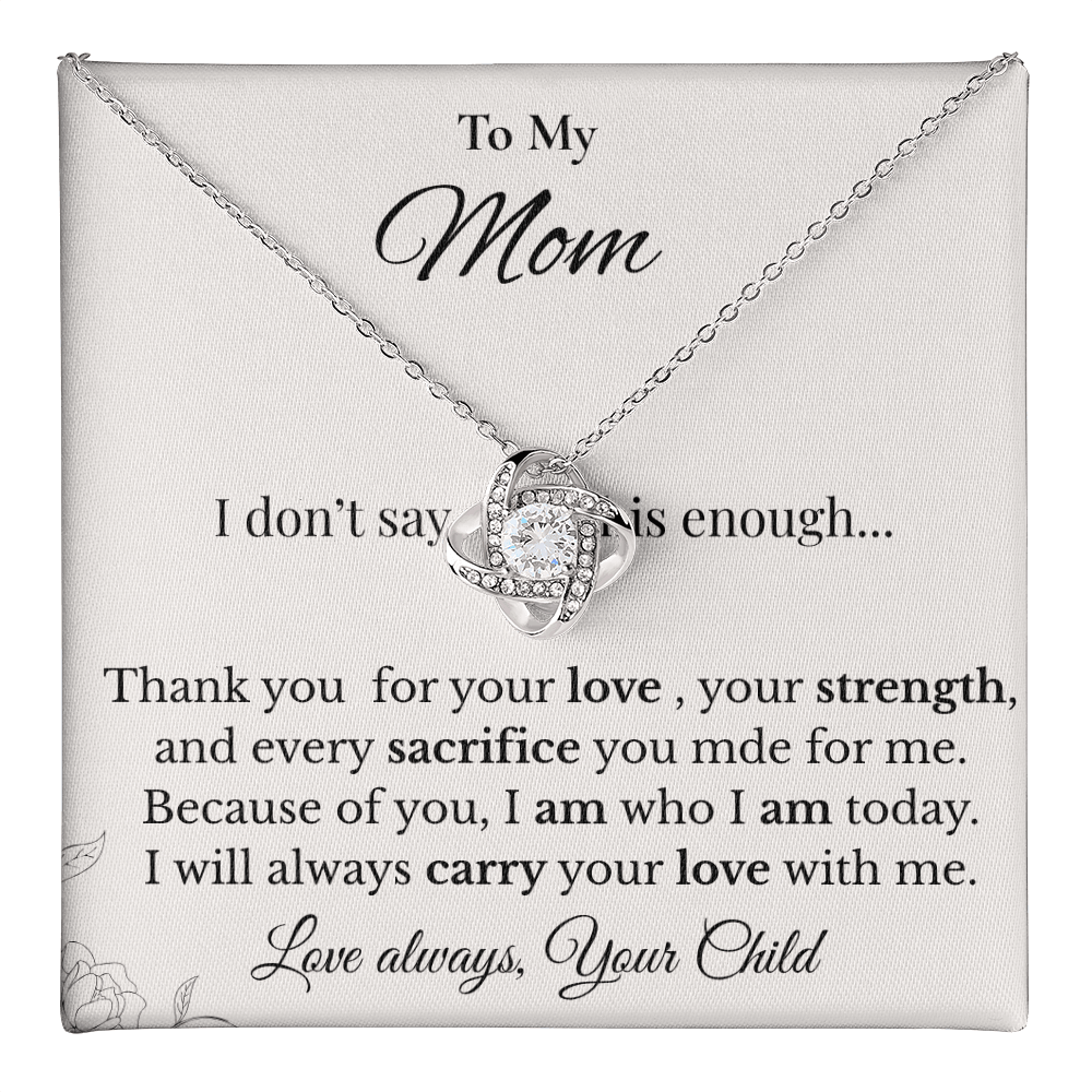 Sentimental Love Knot Jewelry for Mother