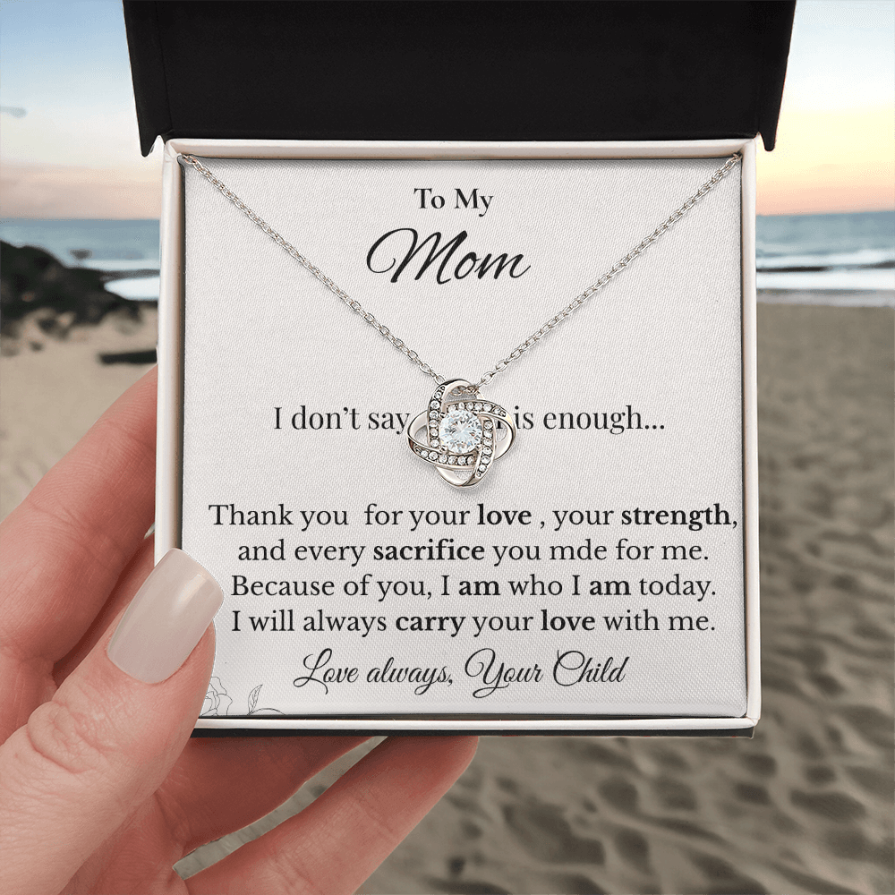 Elegant Mother's Gift Love Knot Pendant