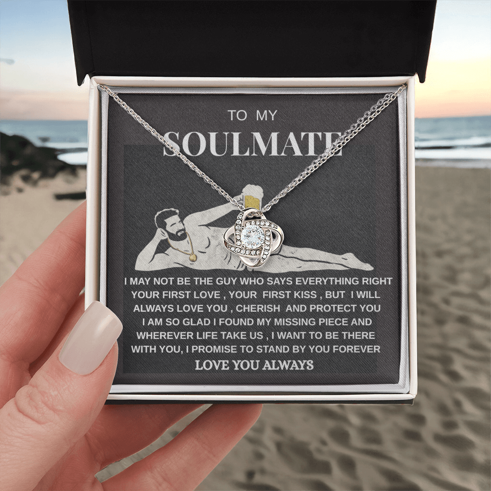 Soulmate Love Knot Necklace | Romantic Gift for Her | Sterling Silver Jewelry"
