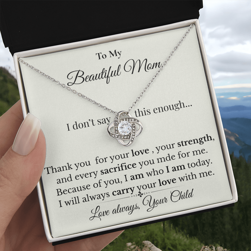 Love Knot Pendant for Mom – Mother's Day Keepsake Gift