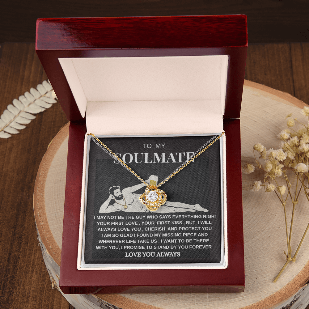 Soulmate Love Knot Necklace | Romantic Gift for Her | Sterling Silver Jewelry"