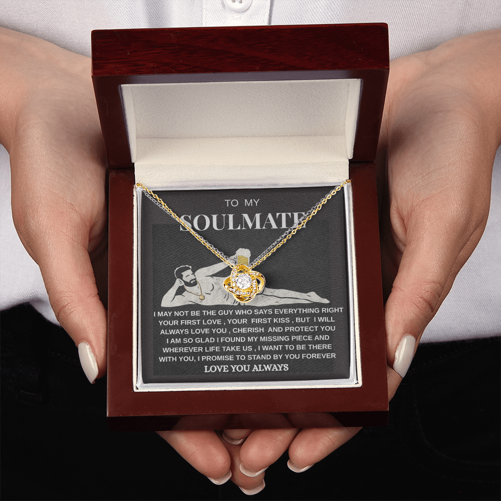 Soulmate Love Knot Necklace | Romantic Gift for Her | Sterling Silver Jewelry"