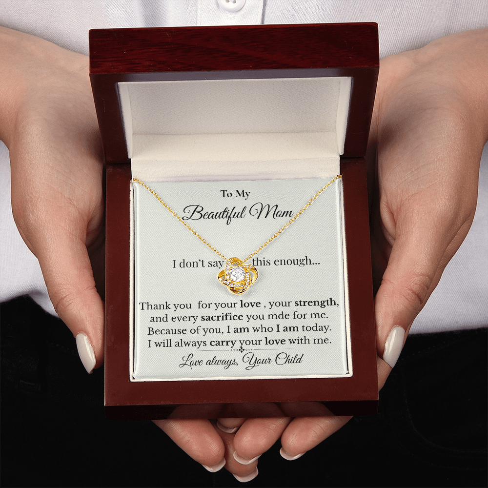 To My Loving Mom Necklace – Timeless Gift for Mother's Day and Birthday