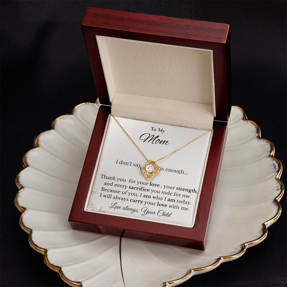 Keepsake Love Knot Necklace for Mother