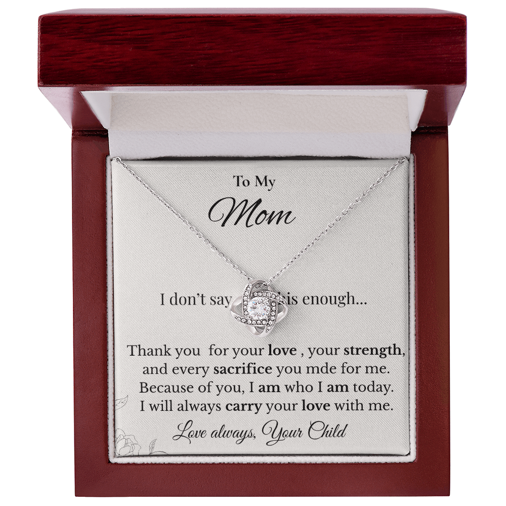 Elegant Love Knot Necklace for Mother