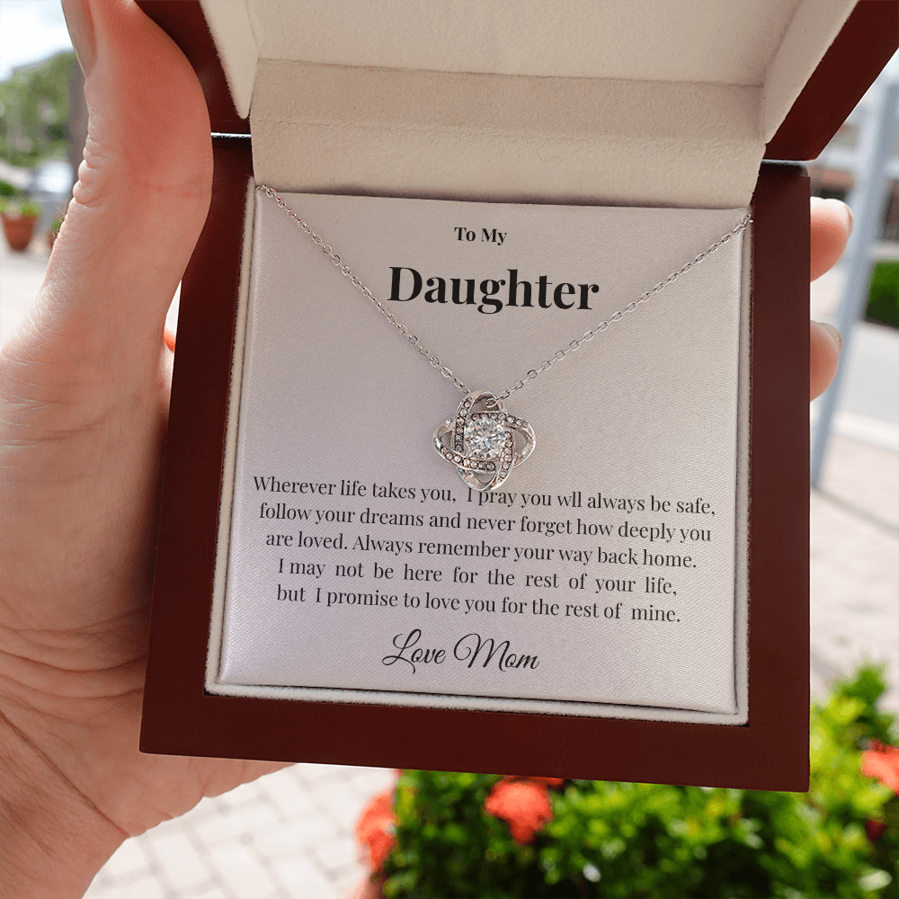 Love Knot Necklace for My Daughter | Mom's Forever Love Gift