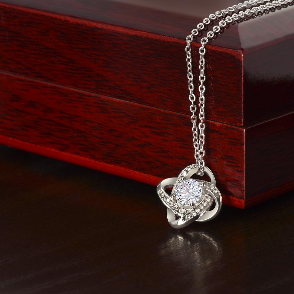To My Wife Love Knot Necklace – Luxury Gift Box | Romantic Necklace for Wife