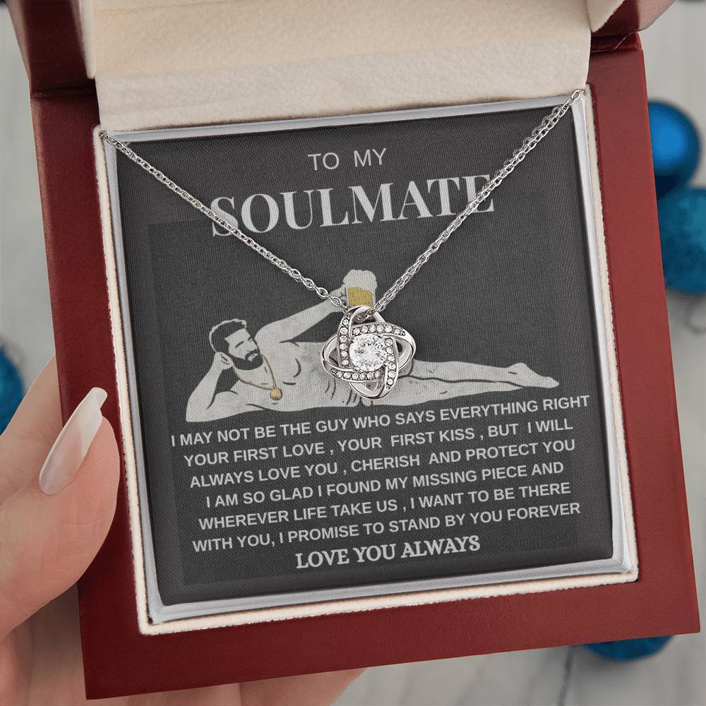 Soulmate Love Knot Necklace | Romantic Gift for Her | Sterling Silver Jewelry"