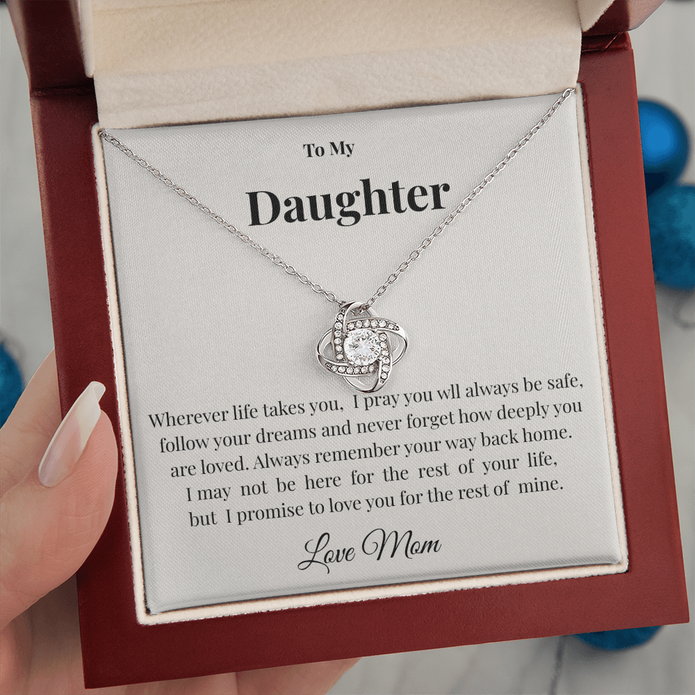 Daughter Love Knot Pendant | Thoughtful Gift from Mom