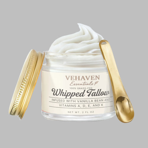 VEHAVEN ESSENTIALS Whipped Grass-Fed Tallow Balm with Vanilla Bean