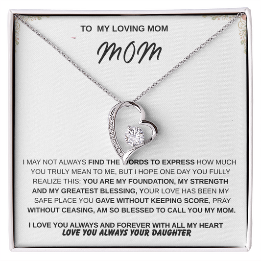 To My Mom – Forever Loved  Emotional Gift She'll Treasure