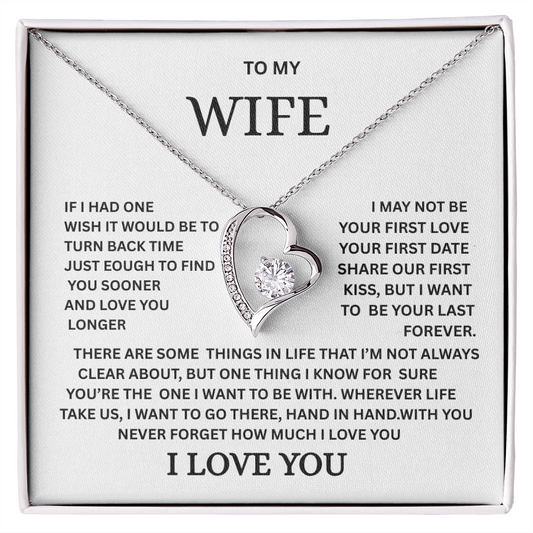To My Wife | Love Necklace - Forever & Always Valentine's Gift