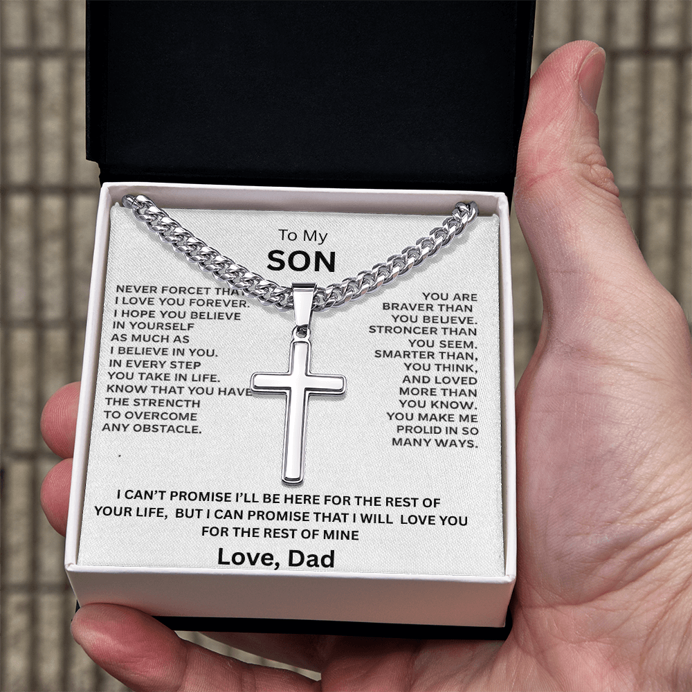 To My Son – Forever Loved Dad's Promise Necklace 18K ”