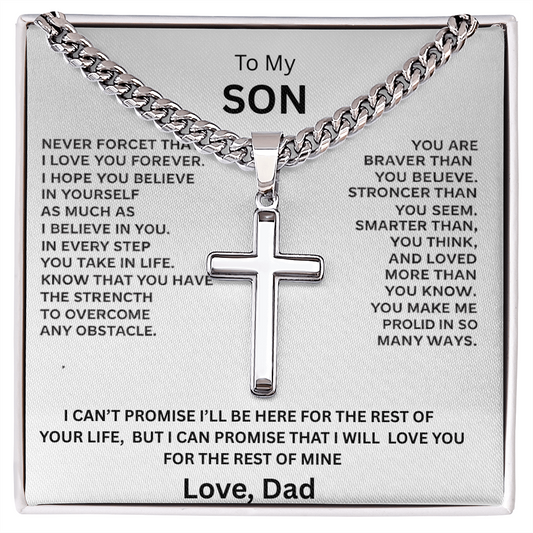 To My Son – Forever Loved Dad's Promise Necklace 18K ”